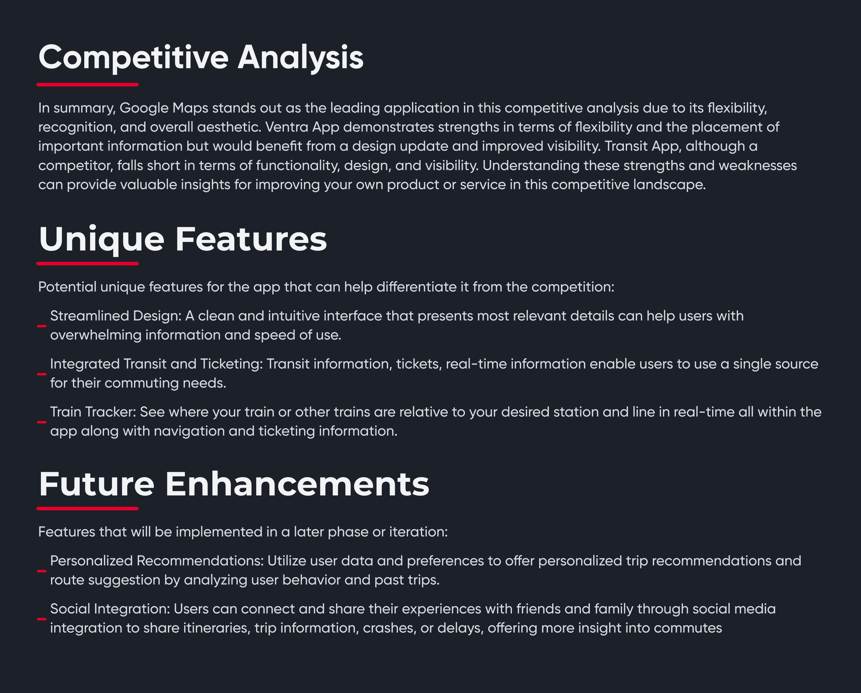 Competitive Analysis